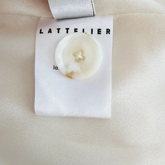 New! Lattelier Single Breasted Longline Midi Suit Jacket Ivory Cream Blazer - Picture 13 of 14